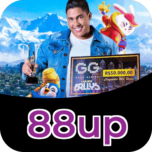 Interface do aplicativo 88up mostrando jogos disponíveis no iOS e Android